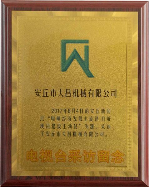 电视台采访留念